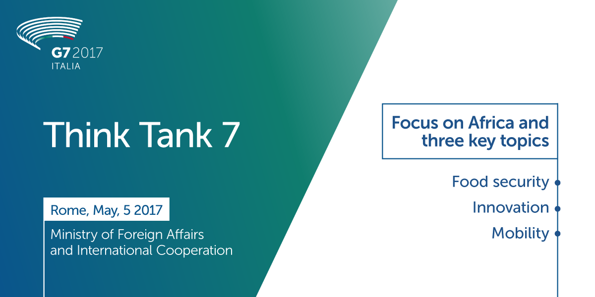 On May 5 Rome will host the Think Tank 7 
