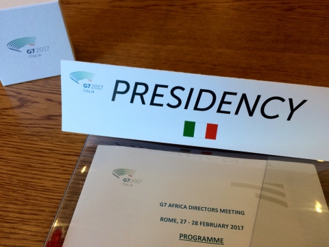Presidenza Riunione dei G7 Africa Directors